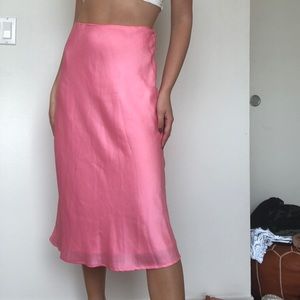 Satin Midi Skirt